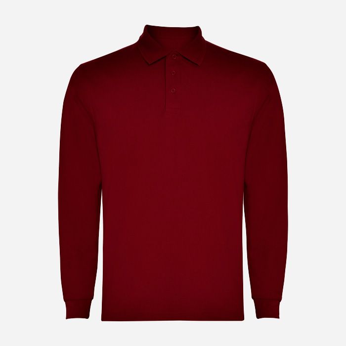 Customizable Long Sleeve Polo Shirt Man 65% Polyester/35% Cotton 220 g/m²